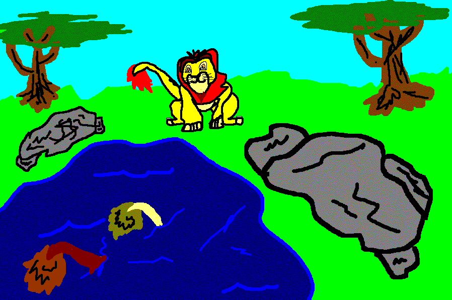 Kiara & Kovu go for a swim