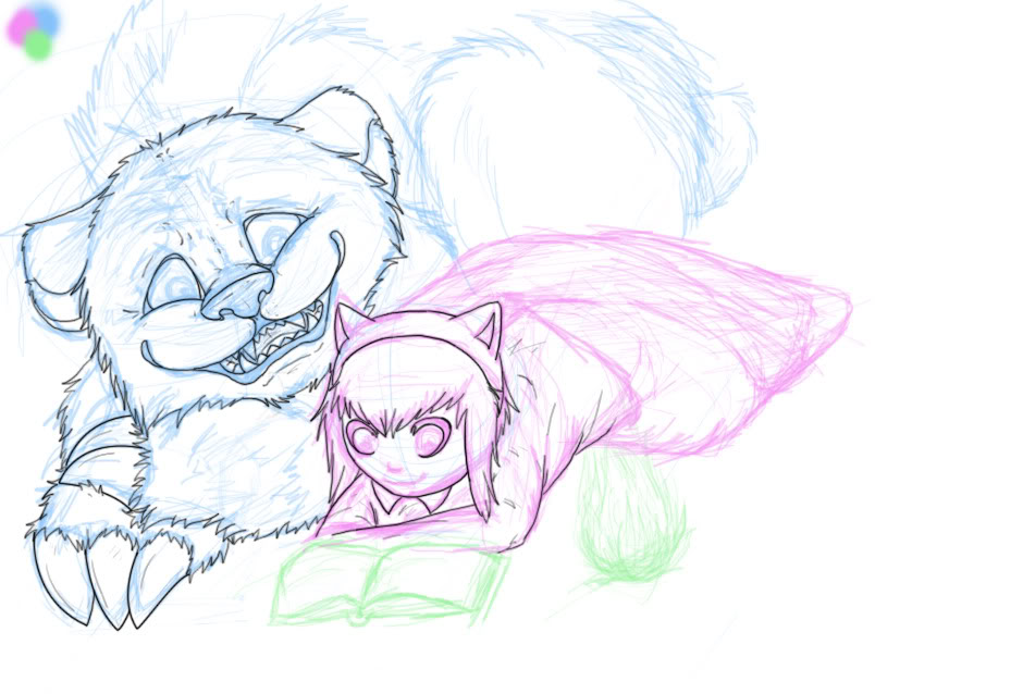 LoL Annie/Tibbers - I remember working on this piece in class.