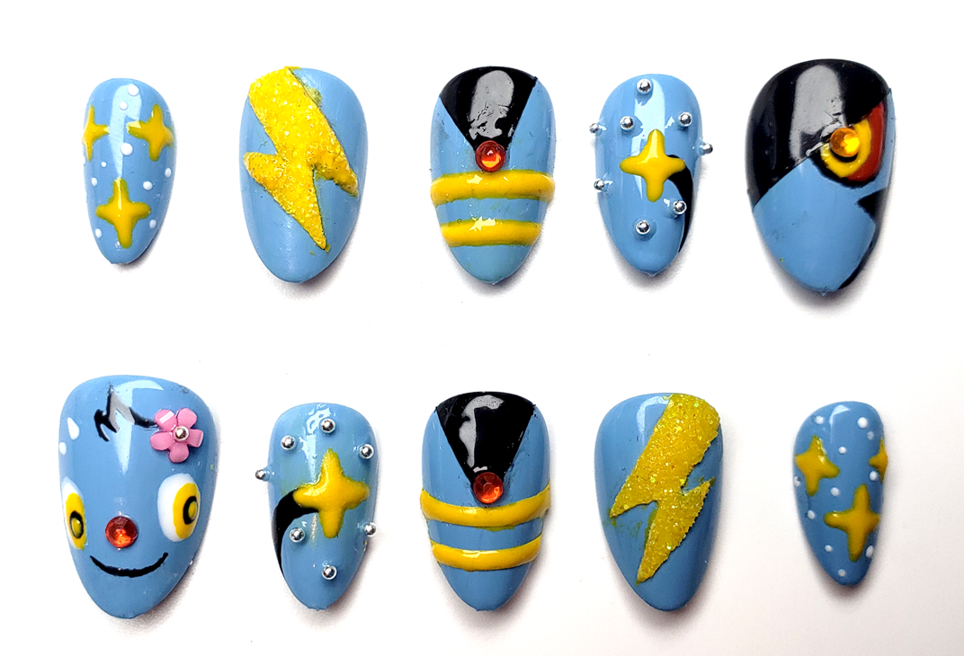 Luxray line press-on nail set