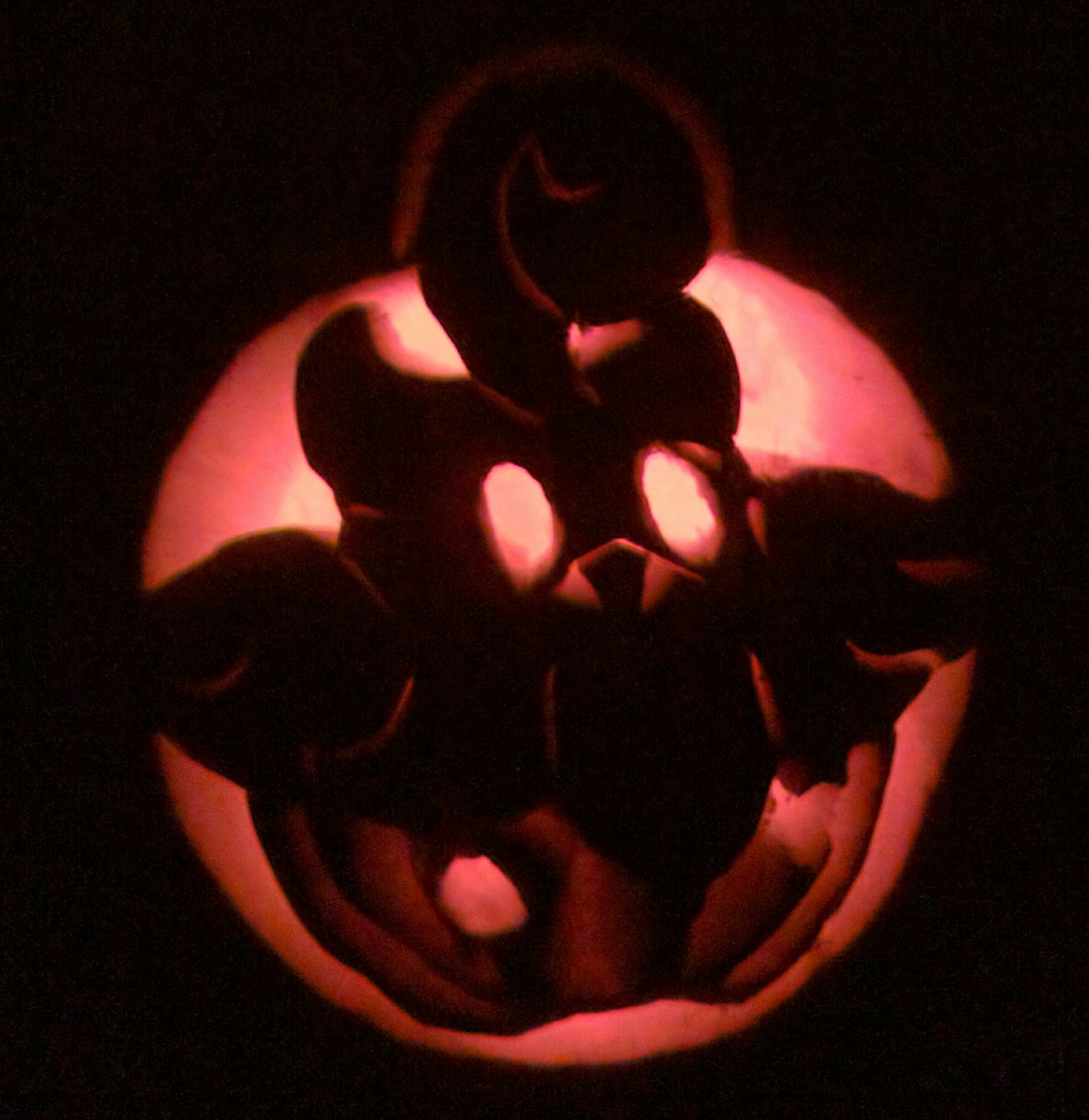 Pumpkaboo at night.