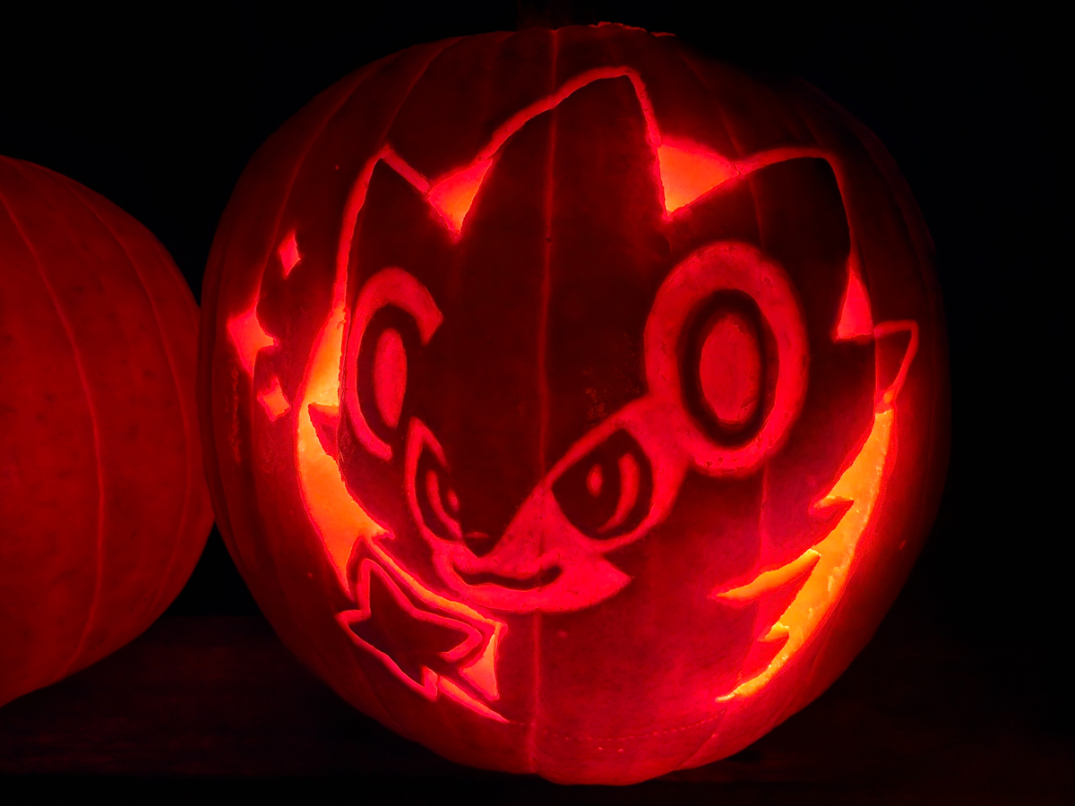 Luxray pumpkin carving!