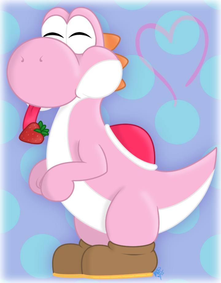 Pink Yoshi gift art