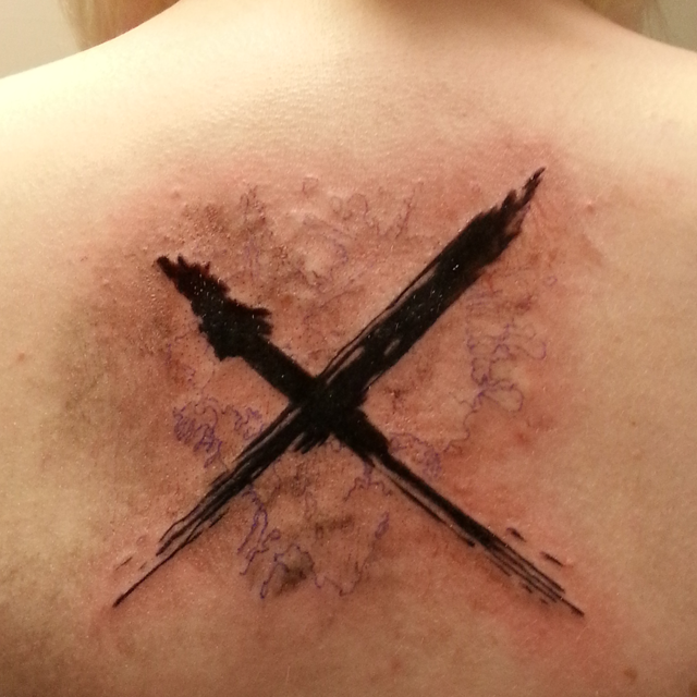 Stencil with X done